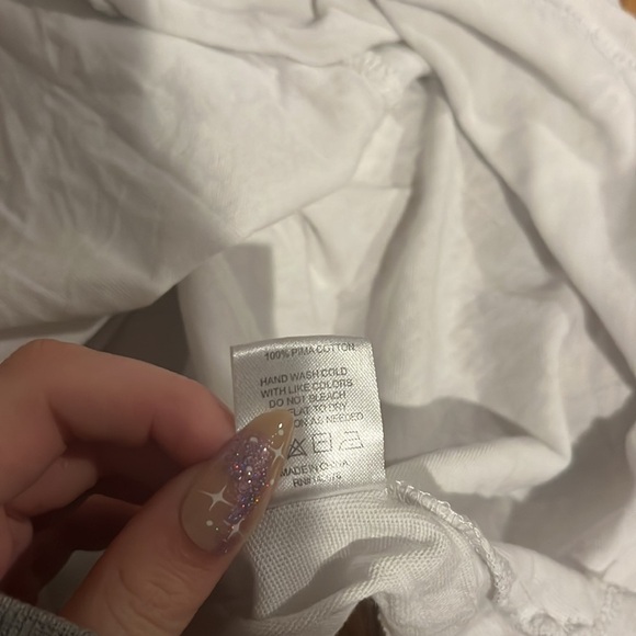 Generation Love Woman’s White Pink Stripe High Low Tank Size S - Picture 4 of 4